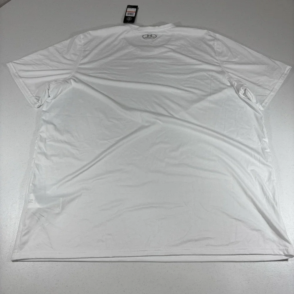 NWT! Men's Under Armour HeatGear SS Locker Room Tee 2.0 #1305775 White Sz 3XL
